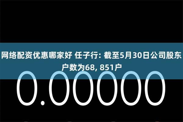 网络配资优惠哪家好 任子行: 截至5月30日公司股东户数为68, 851户