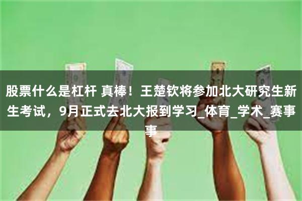 股票什么是杠杆 真棒！王楚钦将参加北大研究生新生考试，9月正式去北大报到学习_体育_学术_赛事