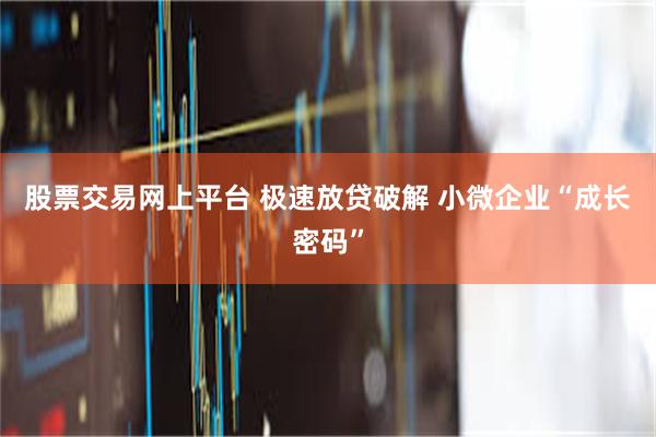 股票交易网上平台 极速放贷破解 小微企业“成长密码”
